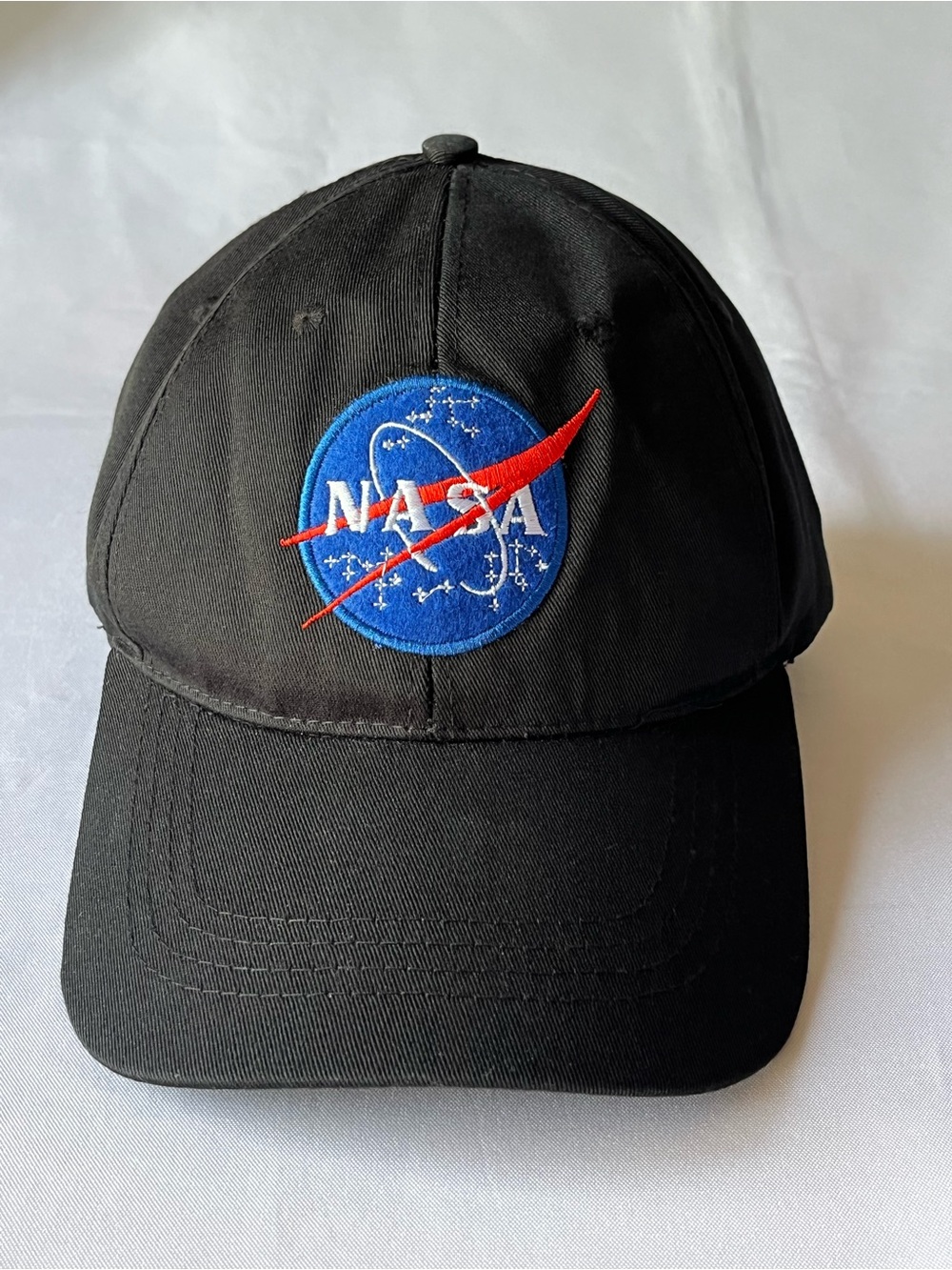 Spirit NASA Embroidered Black Baseball Cap Hat One Size Adjustable